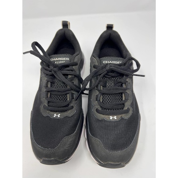 Under Armour Women's Charger Assert Black‎ White Size 7 - Picture 1 of 9